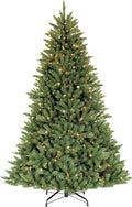 Puleo International 7.5 Foot Pre-Lit Fraser Fir Artificial Christmas Tree with 750 Clear Lights, Green
