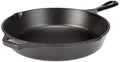 Lodge Seasoned Cast Iron Skillet - 12 Inch Ergonomic Frying Pan with Assist Handle, black