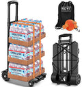 ROYI Folding Hand Truck, 360lbs Heavy Duty Solid Construction Utility Cart Compact and Lightweight for Luggage, Personal, Travel, Auto, Moving and Office Use - Portable Fold Up Dolly(4 wheel-rotate)