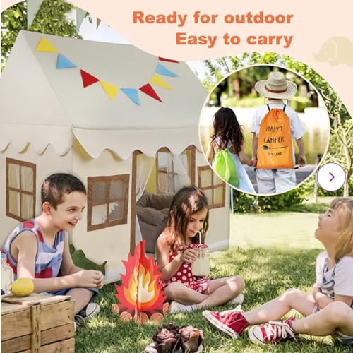 Kids Play Tent with Floor and Star Light, Indoor Outdoor Playhouse K309