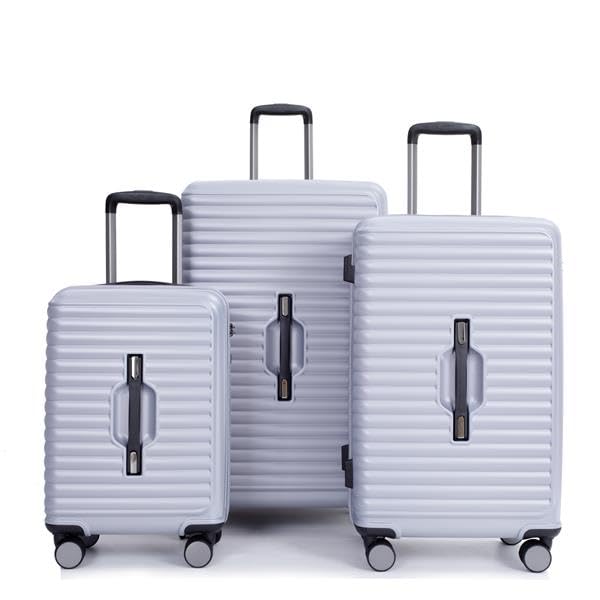 3 Piece Luggage Set, Lightweight PC+ABS Suitcase with Spinner Wheels and TSA Lock U64882
