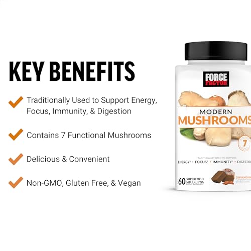 Mushroom Supplement Capsules with Lion's Mane, Turkey Tail & Cordyceps, 90 Count C915477
