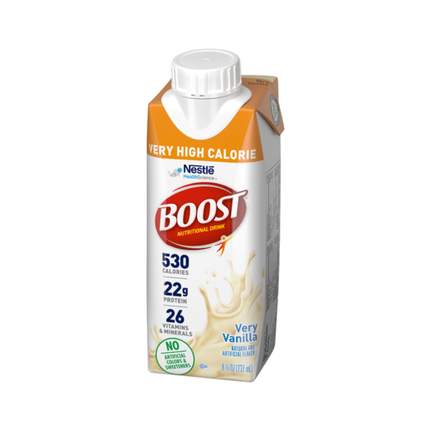 Very High Calorie Nutritional Drink, Very Vanilla, 8 FL OZ (Pack of 27) L58653