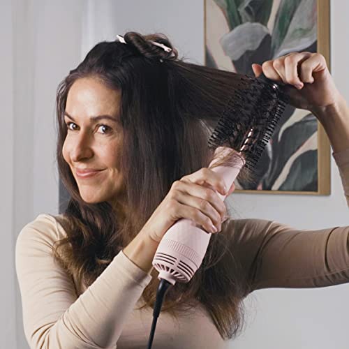 2-in-1 Titanium Blow Dryer Brush with Oval Barrel for Smooth, Frizz-Free Results F7223