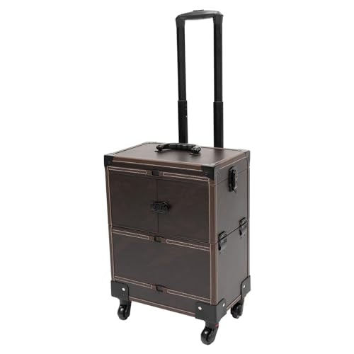 Makeup Rolling Train Case with Mirror and 4 Wheels A344880