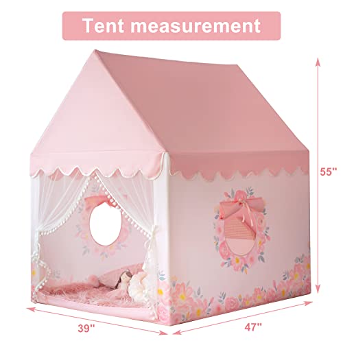 Kids Play Tent Large Playhouse Castle with Padded Mat U7064