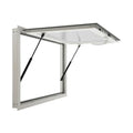 Concession Window, 36" x 36" Aluminum Alloy Food Truck Service Window with 4 Screen Windows & Awning Door & Drag Hook, Up to 80 Degrees Serving Window for Food Truck Concession Trailer
