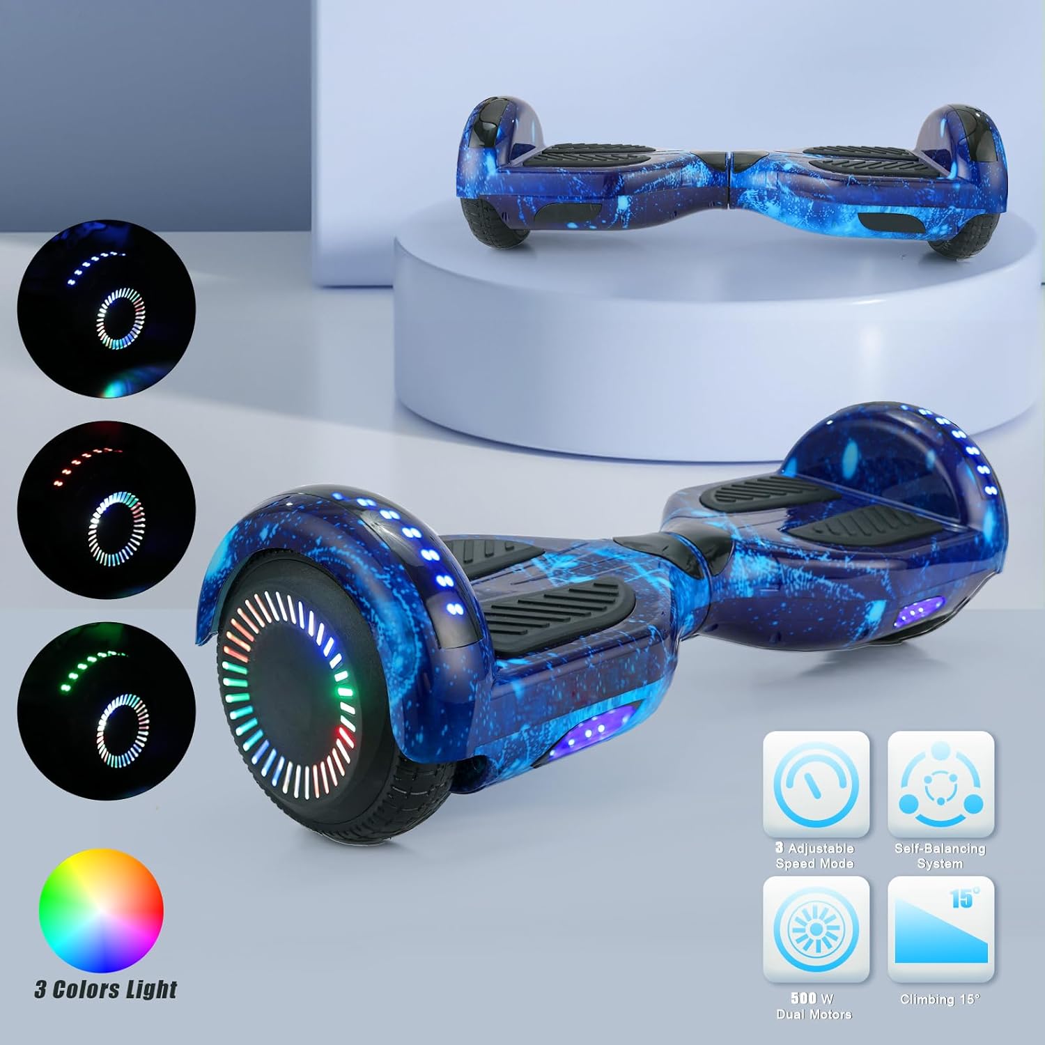 Hoverboard for Kids with LED Wheels and Headlight R336