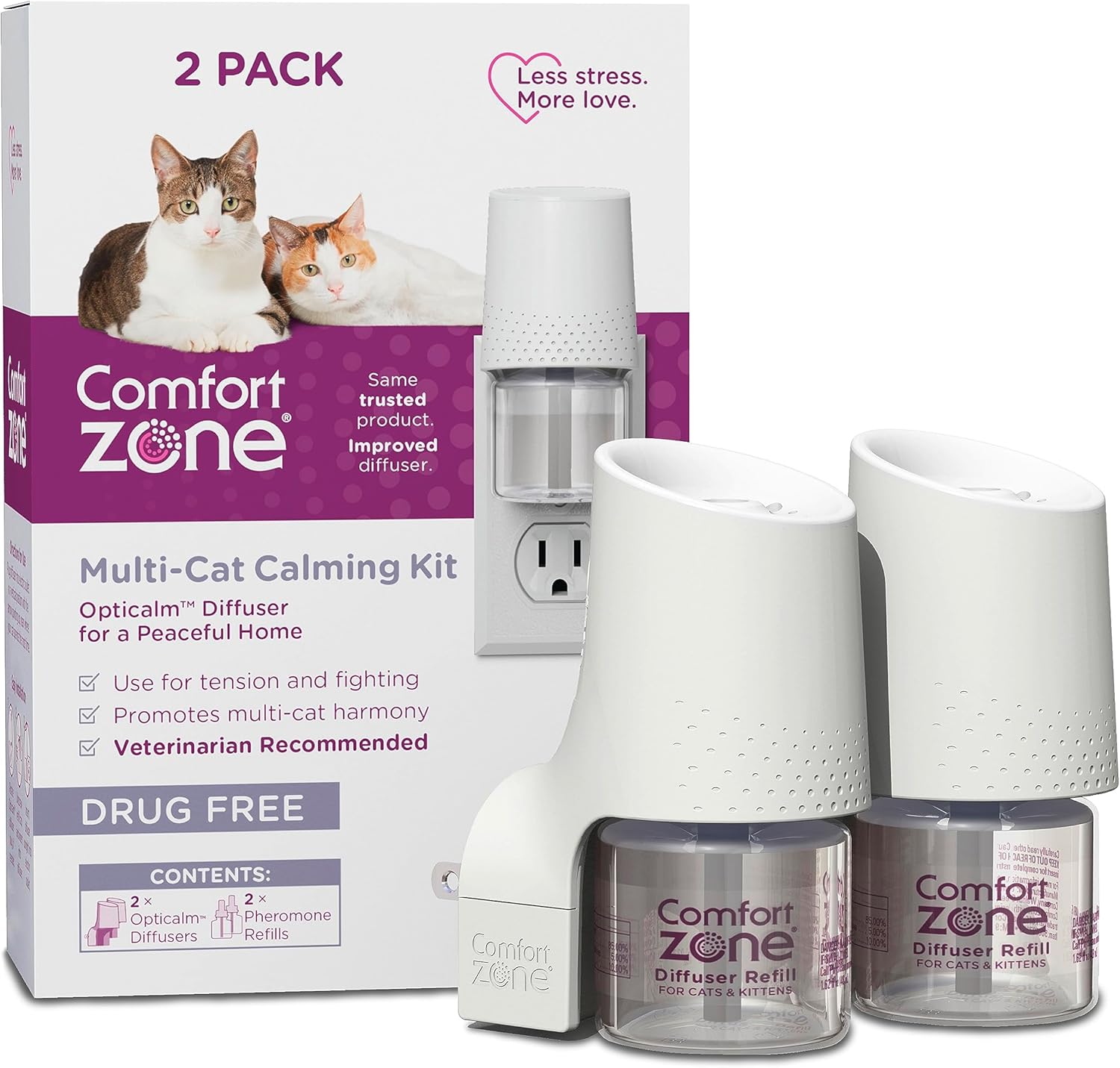 Comfort Zone Multi-Cat Diffuser: Home Kit (2 Diffusers & 2 Refills)