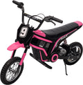 24V Ride On Motorcycle Dirt Bike, Dirt Rocket Electric-Powered Dirt Bike with Authentic Motocross Dirt Bike Geometry, Rear-Wheel Drive, High-Torque, Chain-Driven Motor, for Kids 13+ (Pink)