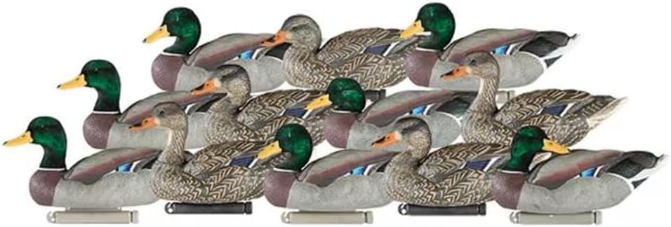 Dakota Decoy X-Treme Mallard 12 Pack Flocked Head Decoys