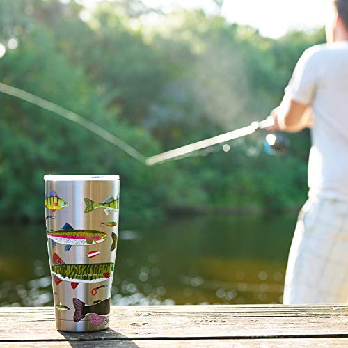 Marble Swirl Insulated Tumbler Cup, 20oz, Stainless Steel I839