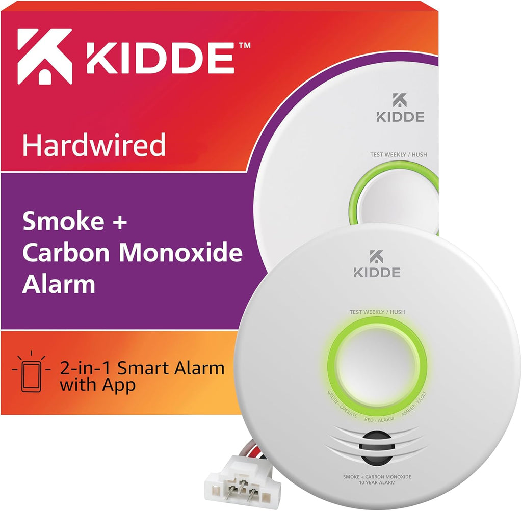 Smart Smoke & Carbon Monoxide Detector WiFi Hardwired with Battery Backup Voice Alerts 3 Pack R7604