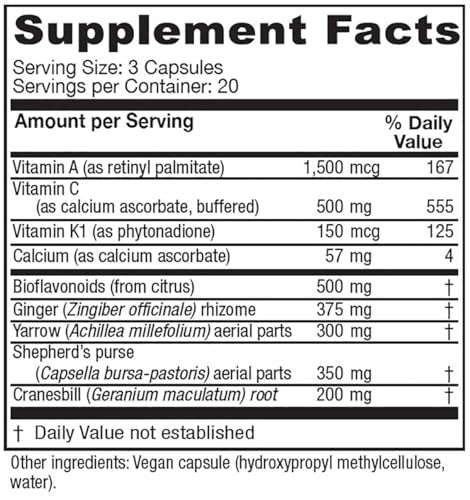 Menstrual Flow Support Vegan Capsules C161