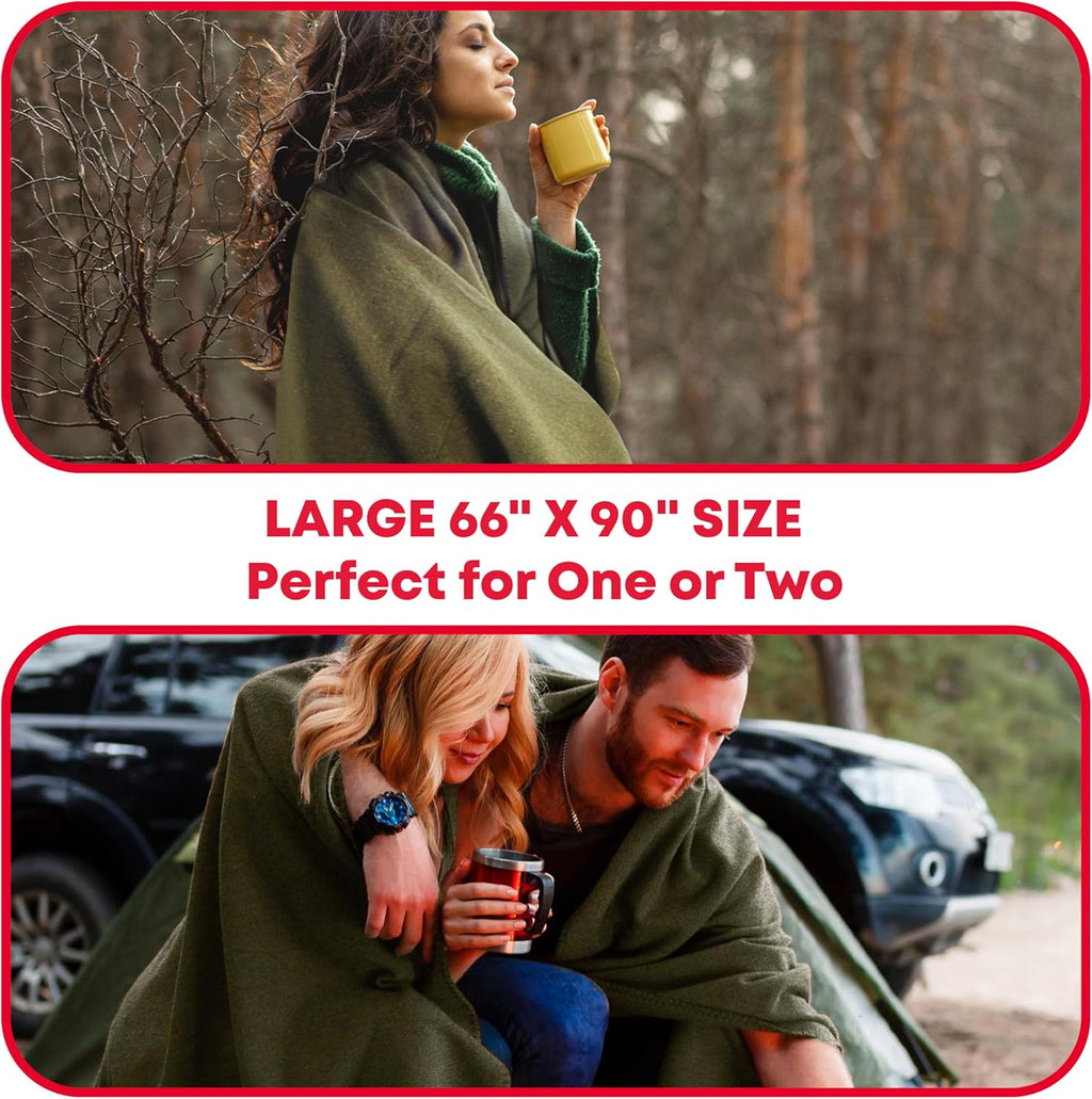 Warm Fire Retardant Wool Blanket, 66" x 90" U43238