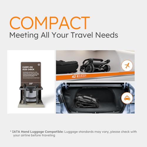 Ultra-Compact Travel Stroller with Carbon Fiber Frame, 9.9 lbs B69241