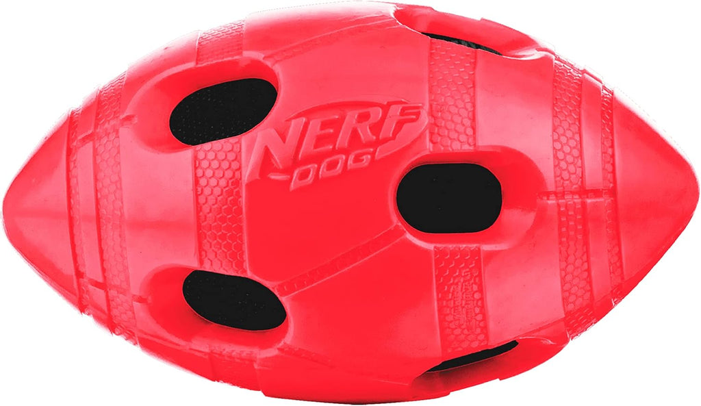 Rubber Football Dog Toy with Squeaker, 6 Inch, for Medium/Large Breeds K88639