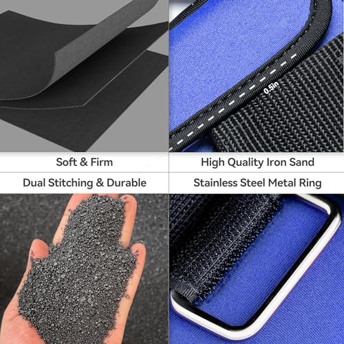 Adjustable Ankle Weights for Men and Women, 1 Pair, 2-10 lbs, for Gym Fitness Workout O1522