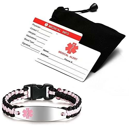 Stainless Steel Medical Alert Bracelet for Women Q7308
