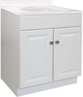Design House 590877 Wyndham 2-Door Bathroom Cultured Marble 4" Centerset Camilla Vanity Top Unassembled, 31x22, White