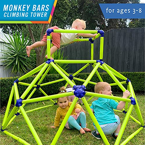Monkey Bars Climbing Tower for Kids Ages 3-6, Green/Blue X211