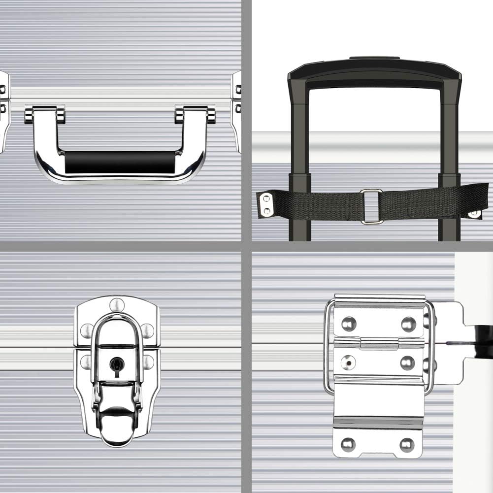 Rolling Makeup Train Case with Folding Trays W4514