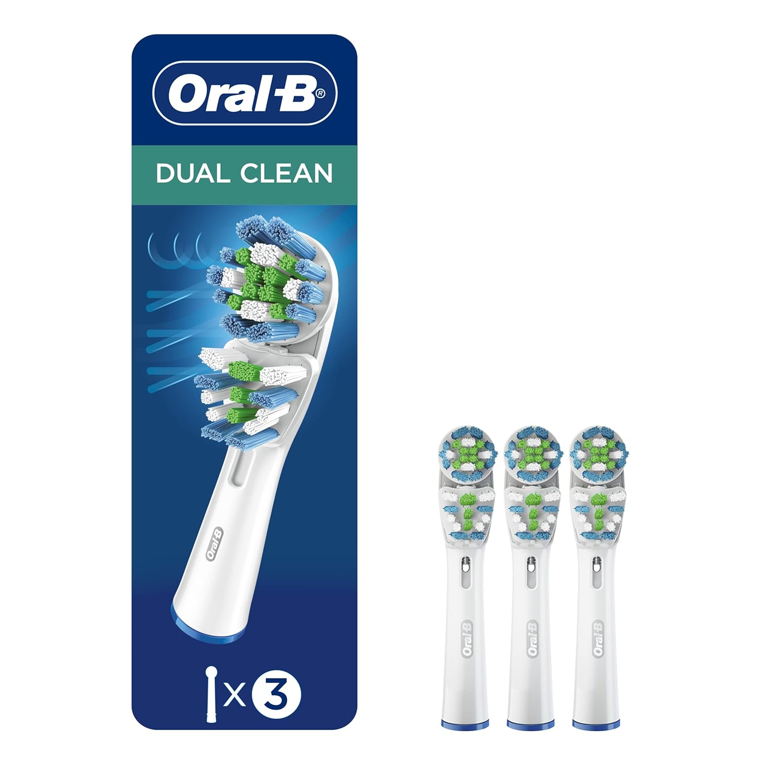 Oral-B Dual Clean Replacement Electric Toothbrush Head, 3 Count