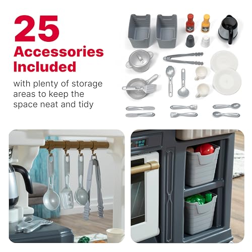 Gourmet Kitchen Playset for Kids, Indoor/Outdoor Play Kitchen, 20+ Piece Toy Set X985