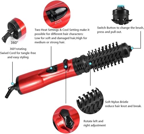 3-in-1 Hot Air Styler with Rotating Hair Dryer Brush for Wet and Dry Hair Z22012