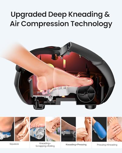 Foot Massager with Heat, Shiatsu Deep Kneading, Electric Foot Massage Y23619