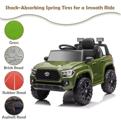 12V Kids Ride on Truck with Remote Control, 3 Speeds, Black U169