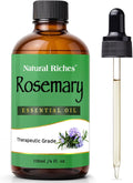 Natural Riches Rosemary Essential Oil | Premium Grade, 100% Natural and Pure Rosemary Oil for Hair Growth Skin, Face, Aromatherapy & Essential Oil for Diffuser | - 4 fl oz