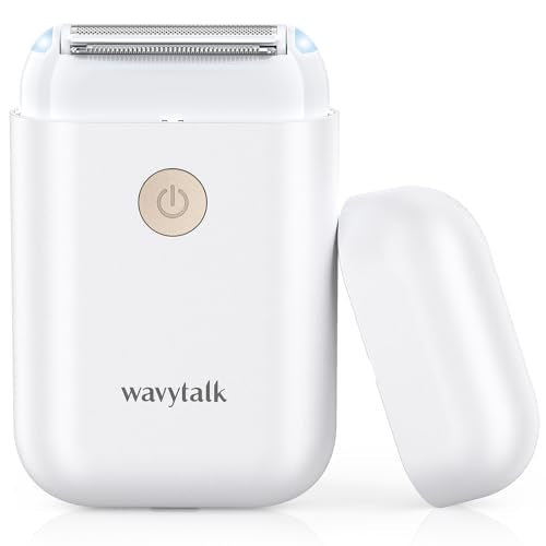 Wavytalk Electric Shaver for Women, Bikini Trimmer for Women for Legs Underarm Private Area Public Hairs, Electric Razor USB Rechargeable Womens Shaver Cordless with Detachable Head & 2 LEDs (Pink)