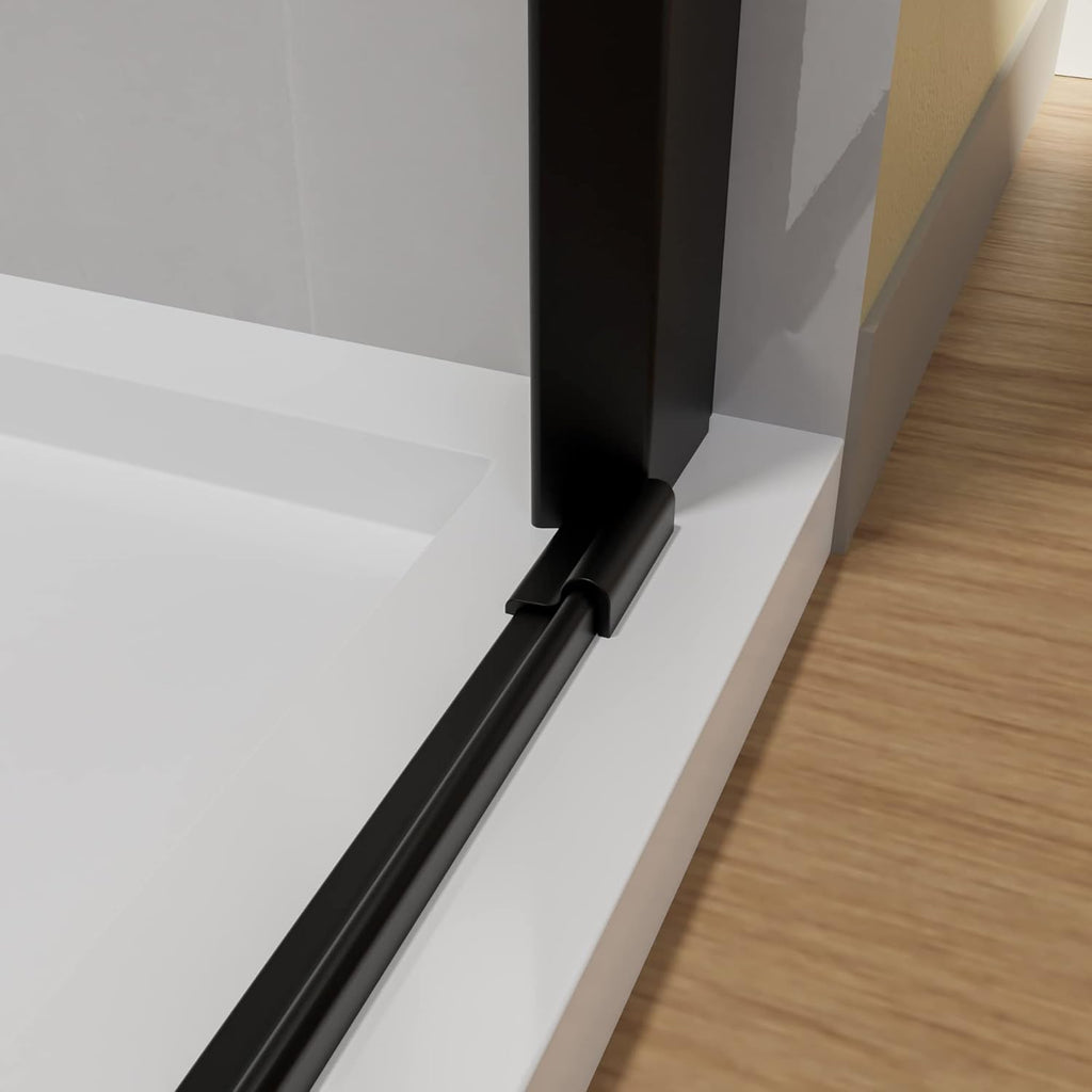 Frameless Glass Shower Door 32" x 72" Matte Black U529