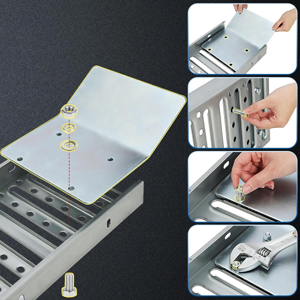 72" ATV Ramps, Anti-Slip Metal Ramp Set of Two, 1500 lbs Capacity E20220