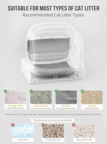 Self-Cleaning Cat Litter Box with Mat and Liners, Large Capacity, APP Control R943247