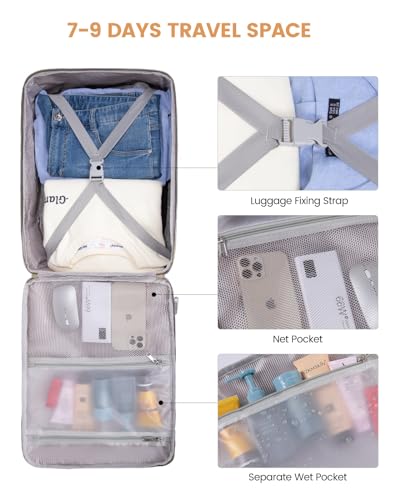 40L Carry-On Travel Backpack with Packing Cubes, Fits 17" Laptop N757