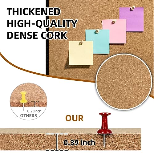16" x 24" Cork Board with Black Wooden Frame, Double Sided Hanging Pin Board for Office, Home & School B818989