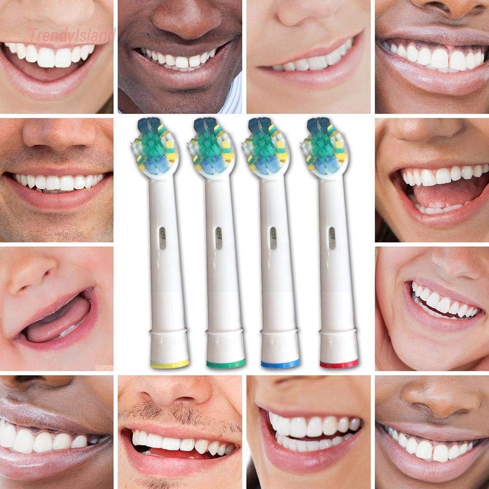 Replacement Brush Heads for Electric Toothbrush, Floss Action, Pack of 4 F200530