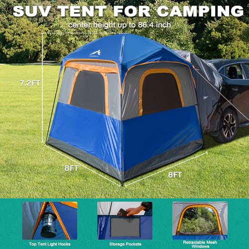 SUV Tent for Camping, Waterproof, Fits 5-8 People L92622