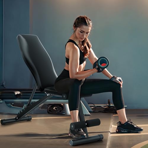 Adjustable Weight Bench for Home Gym, 700 LB Capacity, Incline/Decline Strength Training E5024