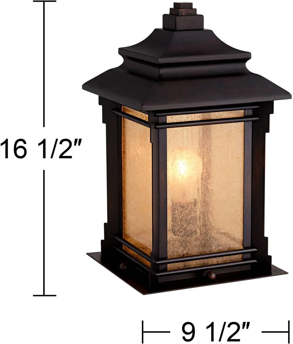 Rustic Farmhouse Outdoor Pier Mount Light Fixtures Set of 2 W77042
