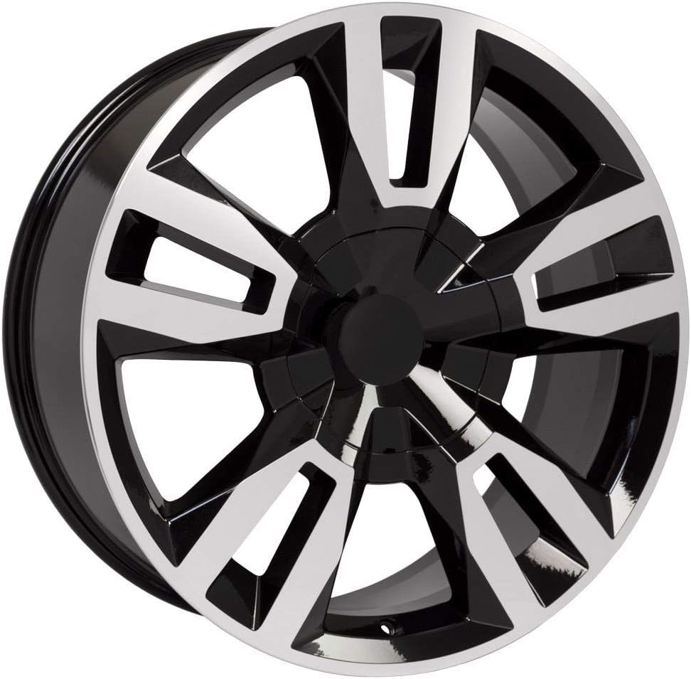 22 inch Rim 6x139.7 22x9 Black Machined Wheels J54314