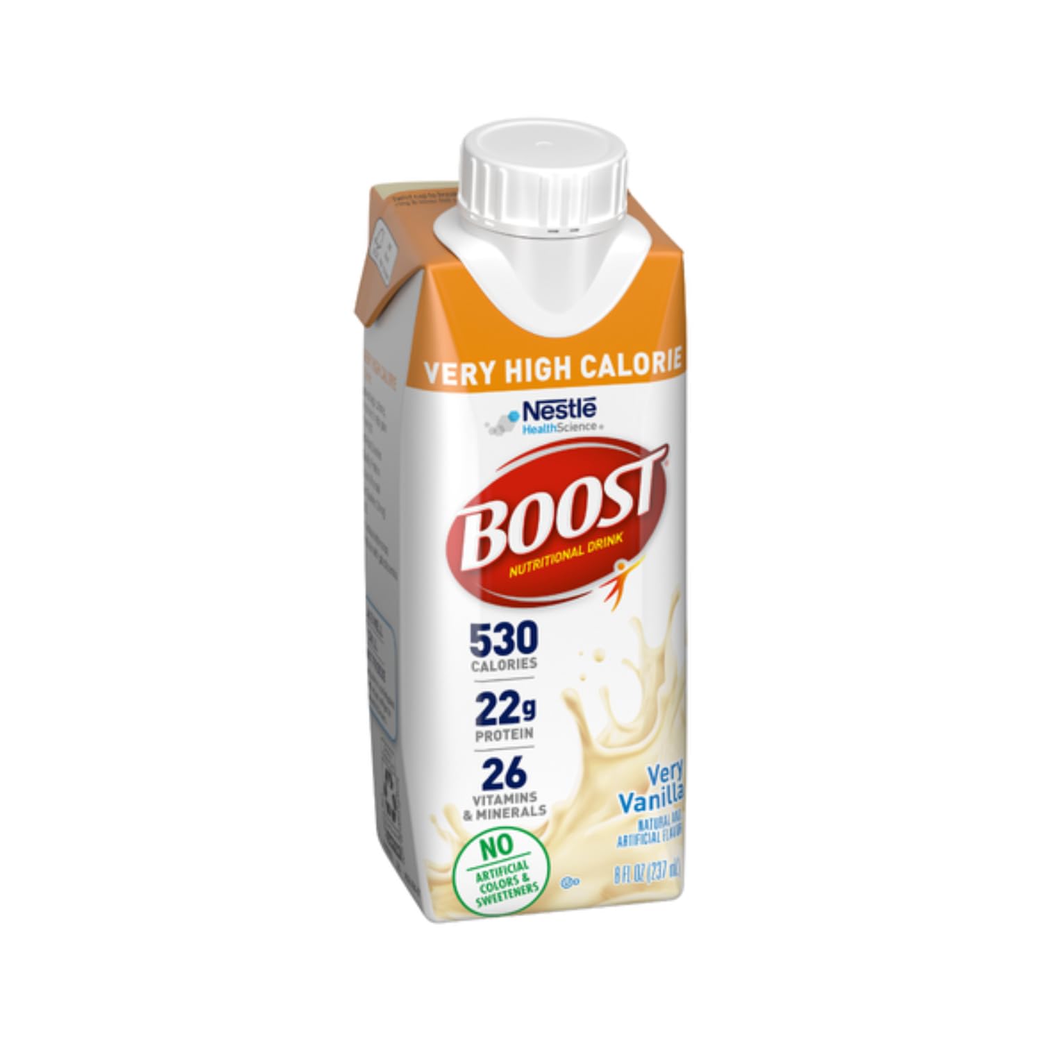 Very High Calorie Nutritional Drink, Very Vanilla, 8 FL OZ (Pack of 27) L58653