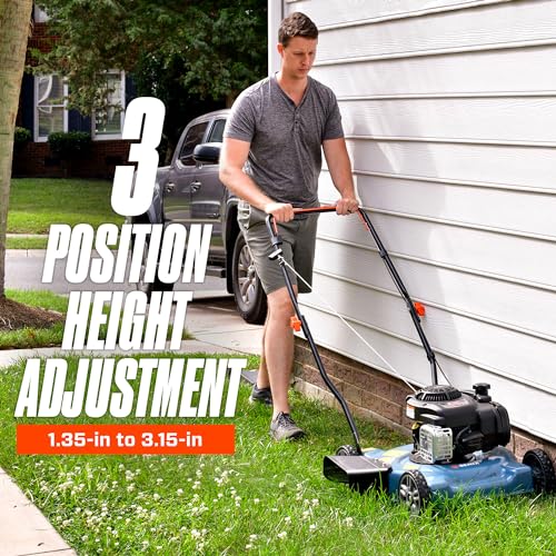 Gas Lawn Mower, 21-Inch, 140 cc, 2-in-1 Push Lawnmower K81082