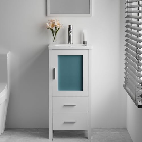 Small Bathroom Vanity with Sink for Small Space, White X279596