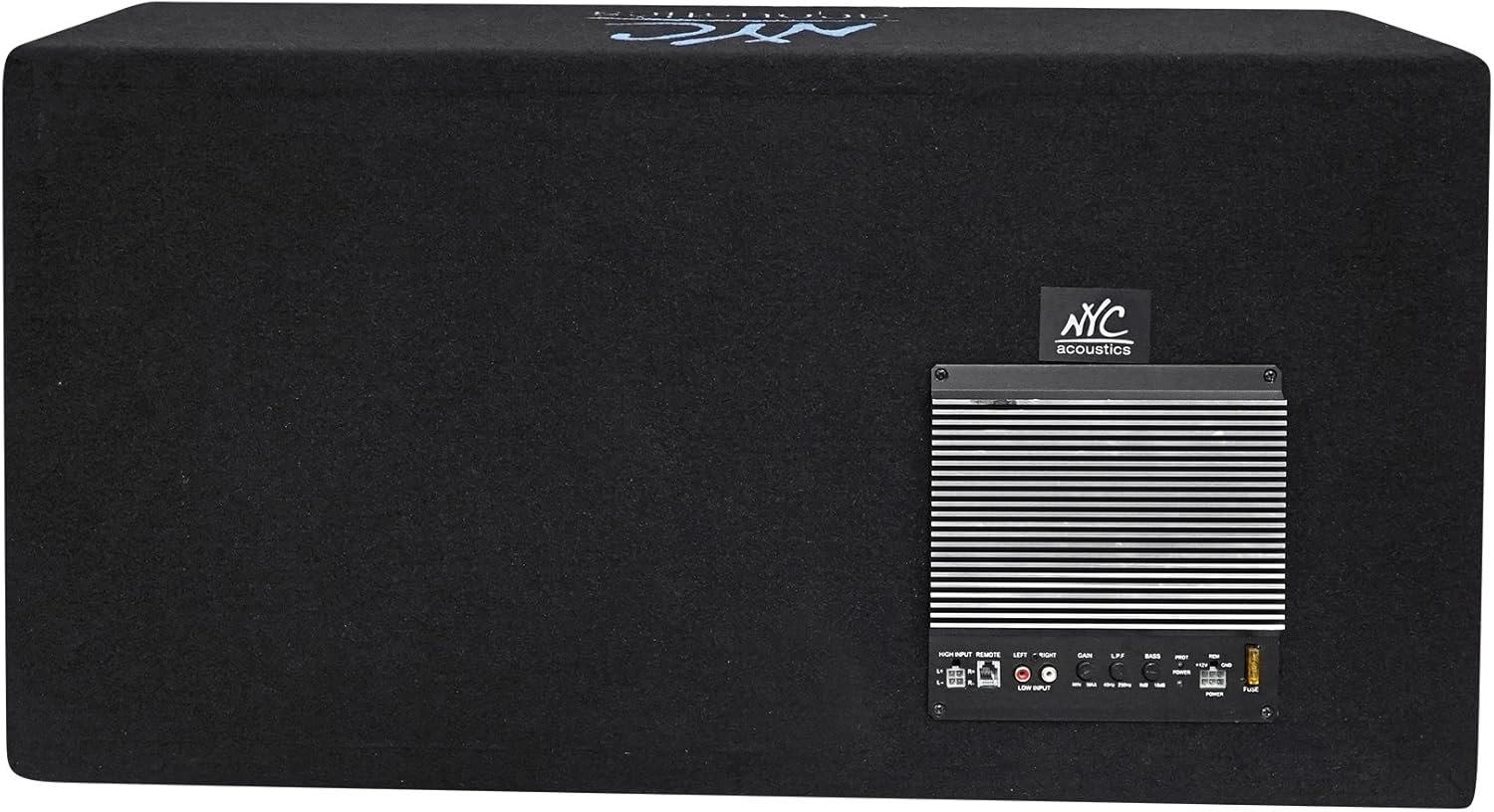 Dual 12" 1800W Powered Car Subwoofer System with LED and Wire Kit E108