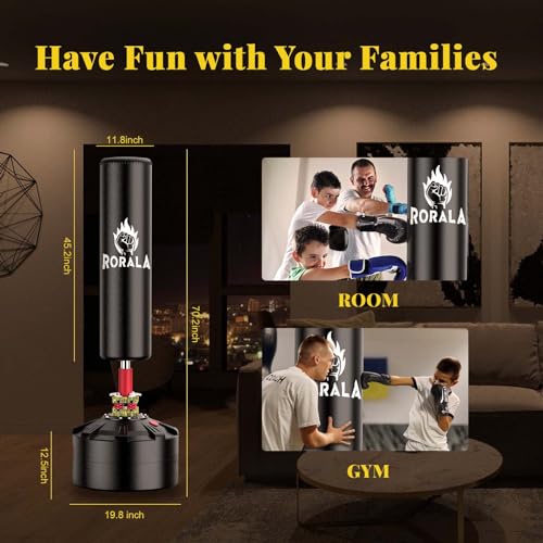 Freestanding Heavy Punching Bag with Stand and Boxing Gloves G508647