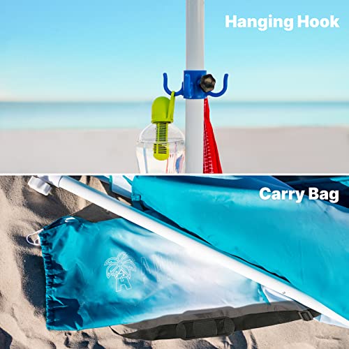 Beach Cabana Canopy with Sand Pockets and Privacy Sunwall F72380