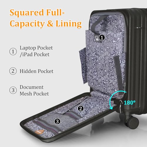 Luggage Set 4 Piece Hardside Suitcase with Spinner Wheels and TSA Lock A776985